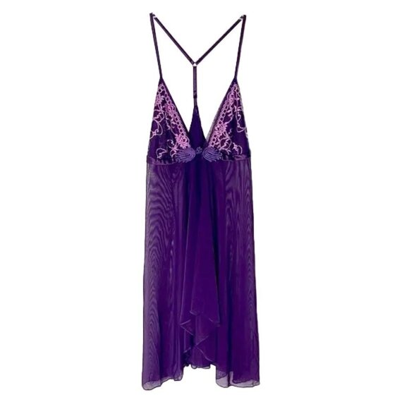 ❤️ FLORAL Purple Nightgown Size S - Picture 1 of 3